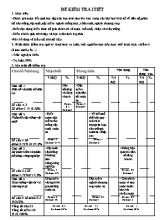 Ma trận và đề kiểm tra 1 tiết học kỳ I môn Địa lý Lớp 9 - Năm học 2018-2019 - Trường THCS Trần Đại Nghĩa (Có đáp án)